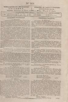 Pribavlenìe k˝ Litovskomu Věstniku = Dodatek do Gazety Kuryera Litewskiego. 1835, Ner 168 (23 lipca)