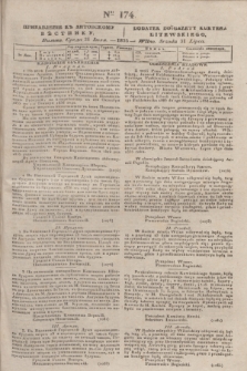 Pribavlenìe k˝ Litovskomu Věstniku = Dodatek do Gazety Kuryera Litewskiego. 1835, Ner 174 (31 lipca)