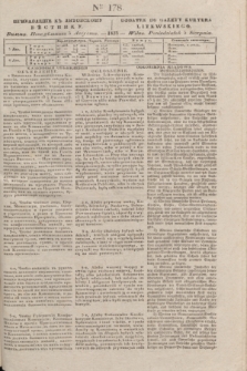 Pribavlenìe k˝ Litovskomu Věstniku = Dodatek do Gazety Kuryera Litewskiego. 1835, Ner 178 (5 sierpnia)