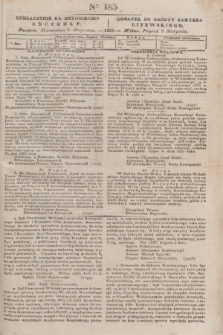 Pribavlenìe k˝ Litovskomu Věstniku = Dodatek do Gazety Kuryera Litewskiego. 1835, Ner 183 (9 sierpnia)