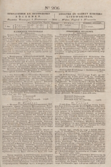 Pribavlenìe k˝ Litovskomu Věstniku = Dodatek do Gazety Kuryera Litewskiego. 1835, Ner 206 (6 września)