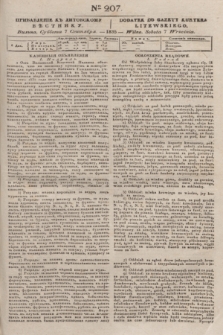 Pribavlenìe k˝ Litovskomu Věstniku = Dodatek do Gazety Kuryera Litewskiego. 1835, Ner 207 (7 września)