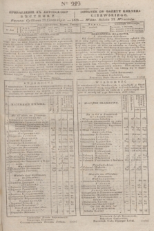 Pribavlenìe k˝ Litovskomu Věstniku = Dodatek do Gazety Kuryera Litewskiego. 1835, Ner 219 (21 września)