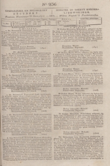 Pribavlenìe k˝ Litovskomu Věstniku = Dodatek do Gazety Kuryera Litewskiego. 1835, Ner 236 (11 października)