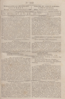 Pribavlenìe k˝ Litovskomu Věstniku = Dodatek do Gazety Kuryera Litewskiego. 1835, Ner 241 (17 października)