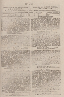 Pribavlenìe k˝ Litovskomu Věstniku = Dodatek do Gazety Kuryera Litewskiego. 1835, Ner 243 (19 października)