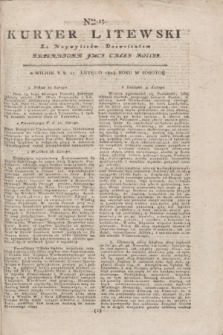 Kuryer Litewski : Za Naywyższem Dozwoleniem Imperatora JMCI Całey Rossyi. 1803, Nro 15 (21 lutego)