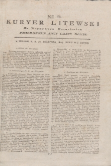 Kuryer Litewski : Za Naywyższem Dozwoleniem Imperatora JMCI Całey Rossyi. 1803, Nro 68 (26 sierpnia)