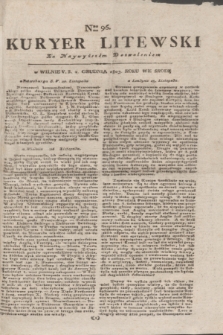 Kuryer Litewski : Za Naywyższem Dozwoleniem. 1803, Nro 96 (2 grudnia)