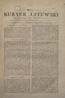 Kuryer Litewski : Za Naywyższem Dozwoleniem. 1804, Nro 1 (2 stycznia)