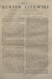 Kuryer Litewski : Za Naywyższem Dozwoleniem. 1804, Nro 8 (27 stycznia)