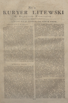 Kuryer Litewski : Za Naywyższem Dozwoleniem. 1804, Nro 9 (30 stycznia)