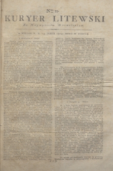 Kuryer Litewski : Za Naywyższem Dozwoleniem. 1804, Nro 39 (14 maja)