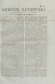 Kuryer Litewski. 1808, N. 40 (16 maja)