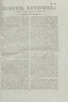 Kuryer Litewski. 1808, N. 64 (8 sierpnia)
