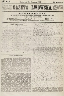 Gazeta Lwowska. 1863, nr 143