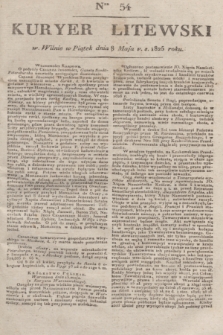 Kuryer Litewski. 1825, Ner 54 (8 maja) + dod.
