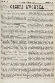 Gazeta Lwowska. 1863, nr 148