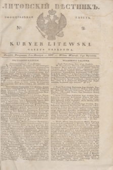 Litovskìj Věstnik'' : officìal'naâ gazeta = Kuryer Litewski : gazeta urzędowa. 1837, № 2 (5 stycznia)