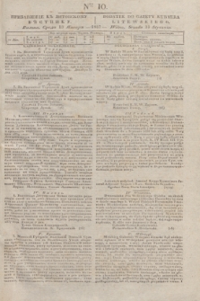 Pribavlenìe k˝ Litovskomu Věstniku = Dodatek do Gazety Kuryera Litewskiego. 1837, Ner 10 (13 stycznia)