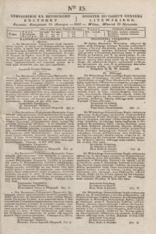 Pribavlenìe k˝ Litovskomu Věstniku = Dodatek do Gazety Kuryera Litewskiego. 1837, Ner 15 (19 stycznia)