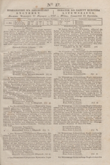 Pribavlenìe k˝ Litovskomu Věstniku = Dodatek do Gazety Kuryera Litewskiego. 1837, Ner 17 (21 stycznia)