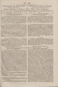 Pribavlenìe k˝ Litovskomu Věstniku = Dodatek do Gazety Kuryera Litewskiego. 1837, Ner 24 (29 stycznia)