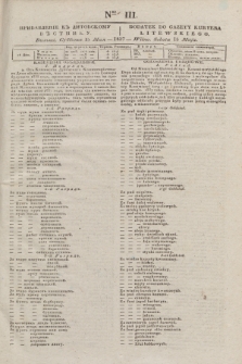 Pribavlenìe k˝ Litovskomu Věstniku = Dodatek do Gazety Kuryera Litewskiego. 1837, Ner 111 (15 maja)