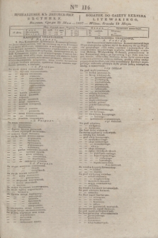 Pribavlenìe k˝ Litovskomu Věstniku = Dodatek do Gazety Kuryera Litewskiego. 1837, Ner 114 (19 maja)