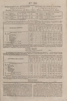 Pribavlenìe k˝ Litovskomu Věstniku = Dodatek do Gazety Kuryera Litewskiego. 1837, Ner 118 (24 maja)