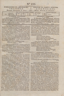 Pribavlenìe k˝ Litovskomu Věstniku = Dodatek do Gazety Kuryera Litewskiego. 1837, Ner 135 (15 czerwca)