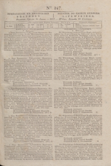 Pribavlenìe k˝ Litovskomu Věstniku = Dodatek do Gazety Kuryera Litewskiego. 1837, Ner 147 (30 czerwca)