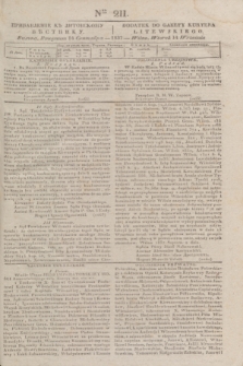 Pribavlenìe k˝ Litovskomu Věstniku = Dodatek do Gazety Kuryera Litewskiego. 1837, Ner 211 (14 września)