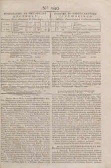 Pribavlenìe k˝ Litovskomu Věstniku = Dodatek do Gazety Kuryera Litewskiego. 1837, Ner 240 (18 października)