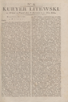 Kuryer Litewski. 1832, Ner 4 (8 stycznia) + dod.