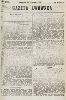 Gazeta Lwowska. 1863, nr 184