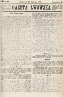 Gazeta Lwowska. 1863, nr 189