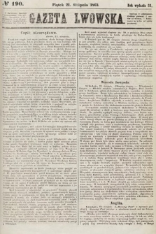 Gazeta Lwowska. 1863, nr 190