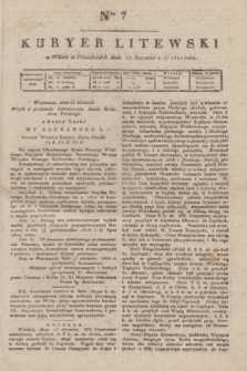 Kuryer Litewski. 1821, Ner 7 (17 stycznia) + dod.