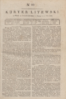 Kuryer Litewski. 1821, N 22 (21 lutego) + dod.