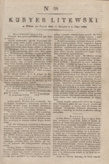Kuryer Litewski. 1821, N 98 (17 sierpnia) + dod.