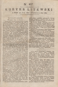 Kuryer Litewski. 1821, N 107 (7 września) + dod.