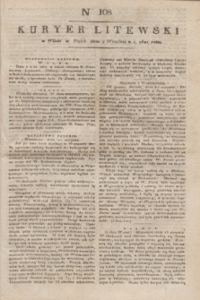 Kuryer Litewski. 1821, N 108 (9 września) + dod.