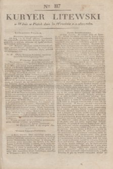 Kuryer Litewski. 1821, Ner 117 (30 września) + dod.