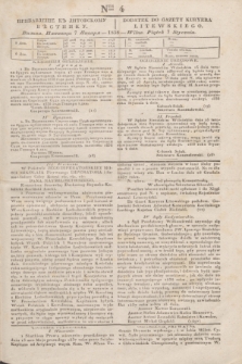 Pribavlenìe k˝ Litovskomu Věstniku = Dodatek do Gazety Kuryera Litewskiego. 1838, Ner 4 (7 stycznia)