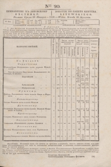 Pribavlenìe k˝ Litovskomu Věstniku = Dodatek do Gazety Kuryera Litewskiego. 1838, Ner 20 (26 stycznia)