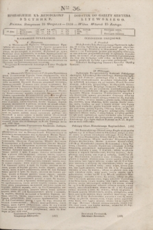 Pribavlenìe k˝ Litovskomu Věstniku = Dodatek do Gazety Kuryera Litewskiego. 1838, Ner 36 (15 lutego)