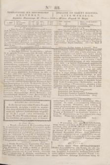 Pribavlenìe k˝ Litovskomu Věstniku = Dodatek do Gazety Kuryera Litewskiego. 1838, Ner 111 (20 maja)