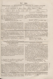 Pribavlenìe k˝ Litovskomu Věstniku = Dodatek do Gazety Kuryera Litewskiego. 1838, Ner 116 (27 maja)