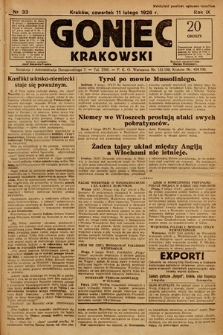 Goniec Krakowski. 1926, nr 33